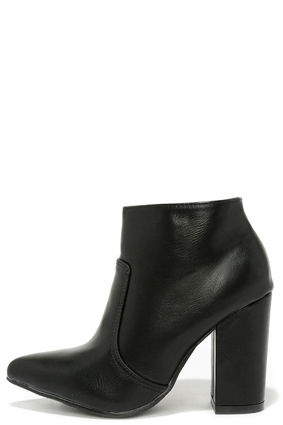 Chic Black Booties - Vegan Leather Booties - Ankle Booties - $37.00 - Lulus