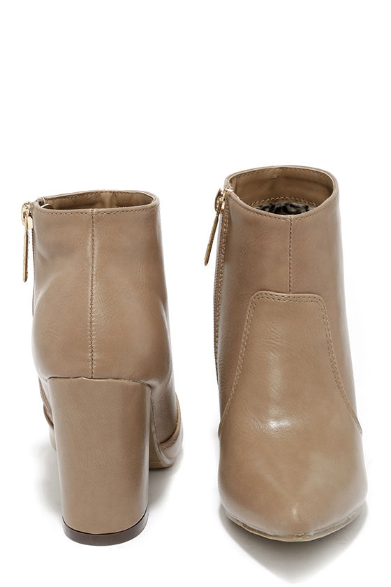 grey taupe booties