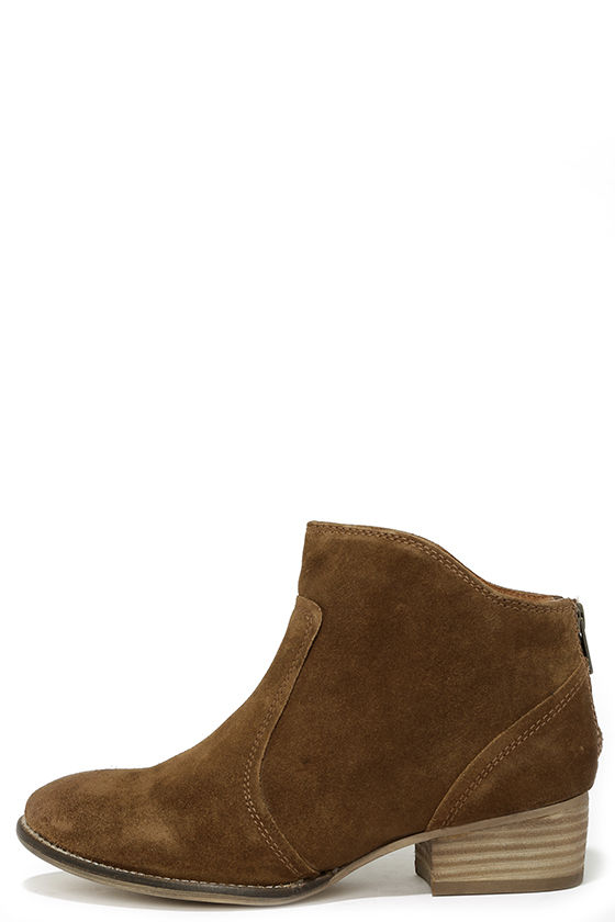 suede tan booties