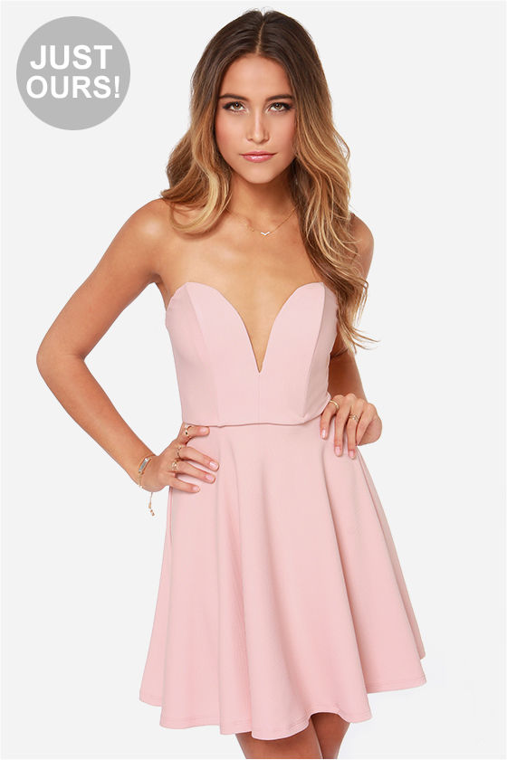 LULUS Exclusive All Good Things Strapless Blush Pink Dress