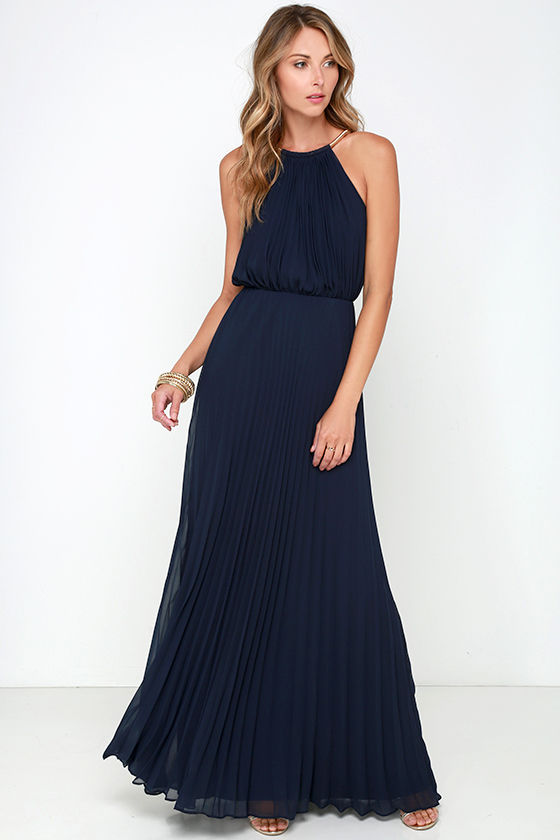 Bariano Melissa Dress - Navy Blue Dress - Maxi Dress - $228.00 - Lulus