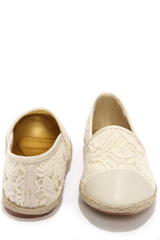 beige flat espadrilles
