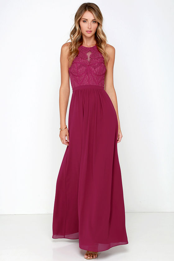 berry colored bridesmaid dresses