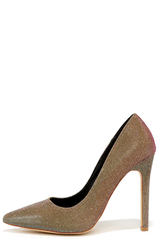Gold Pumps Glitter Pumps Pointed Pumps Gold Heels 31.00 Lulus