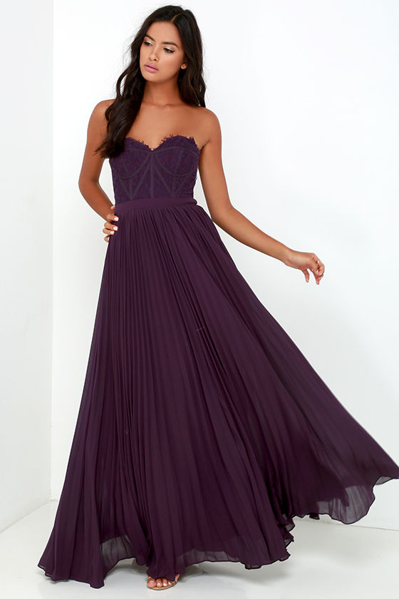 purple lace maxi dress