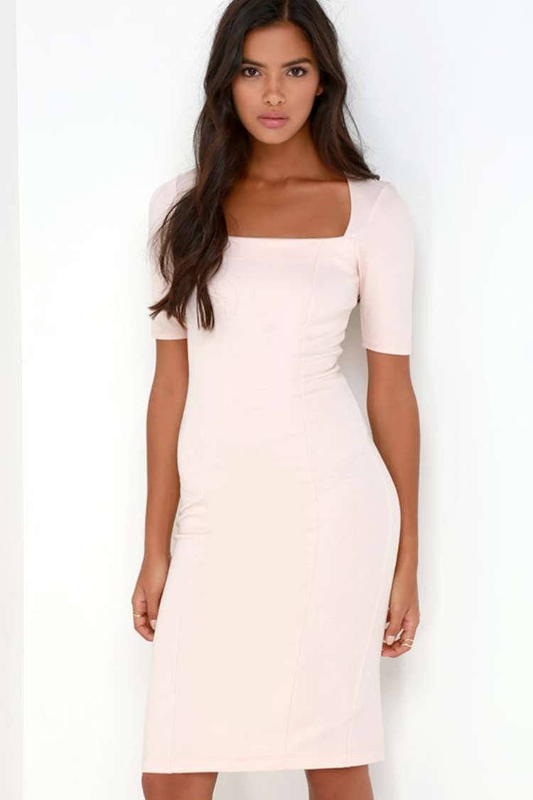 light pink bodycon prom dress Primavera Couture 3798 Size 00 Baby Pink Long Beaded One Shoulder Prom Dress with a Cutout & Ruffle Slit main image 0