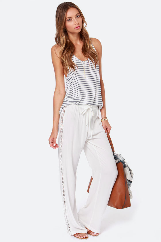 ivory cargo pants