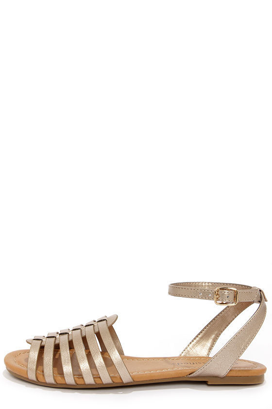 bronze colored sandals