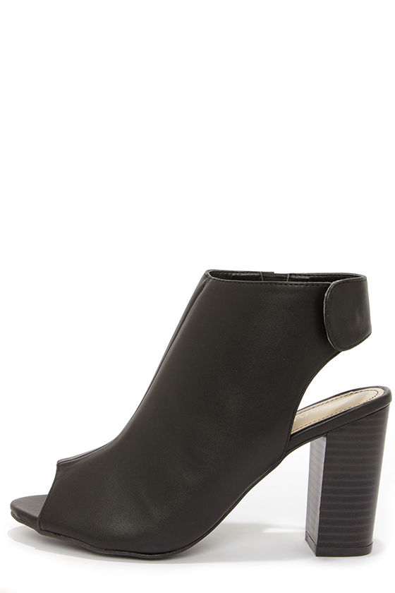 Cute Black Booties - Peep Toe Booties - Shooties - $39.00 - Lulus