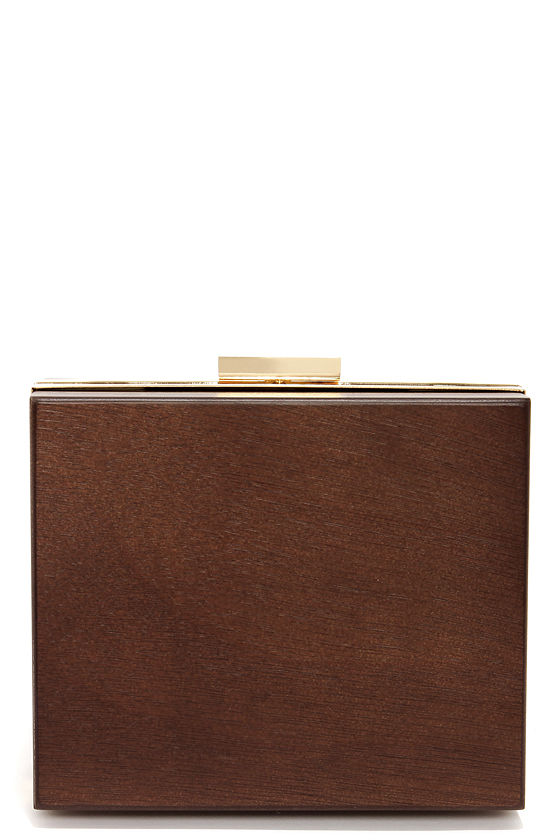 Cute Brown Clutch Wood Clutch Brown Purse 37.00 Lulus