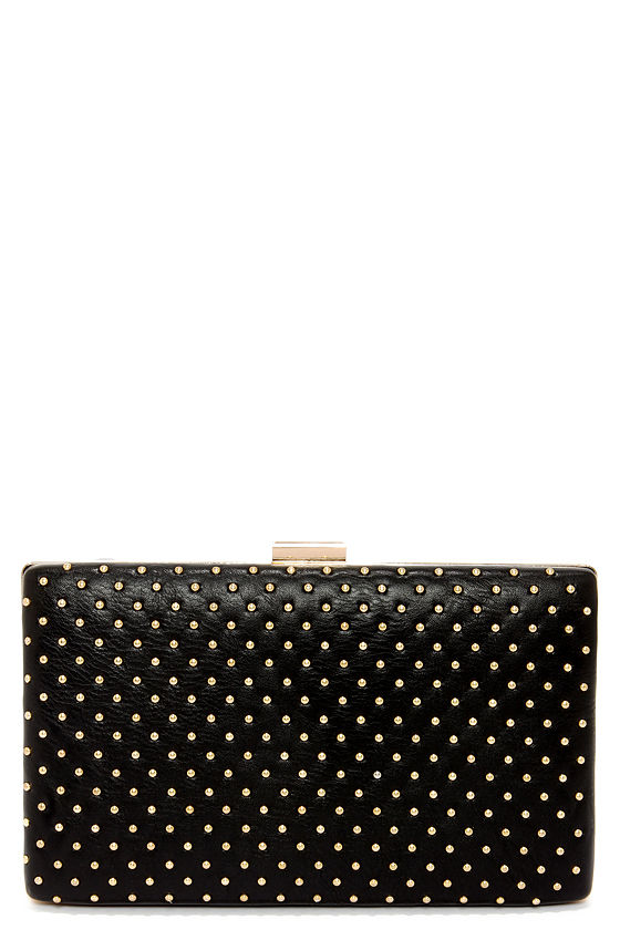 black studded clutch