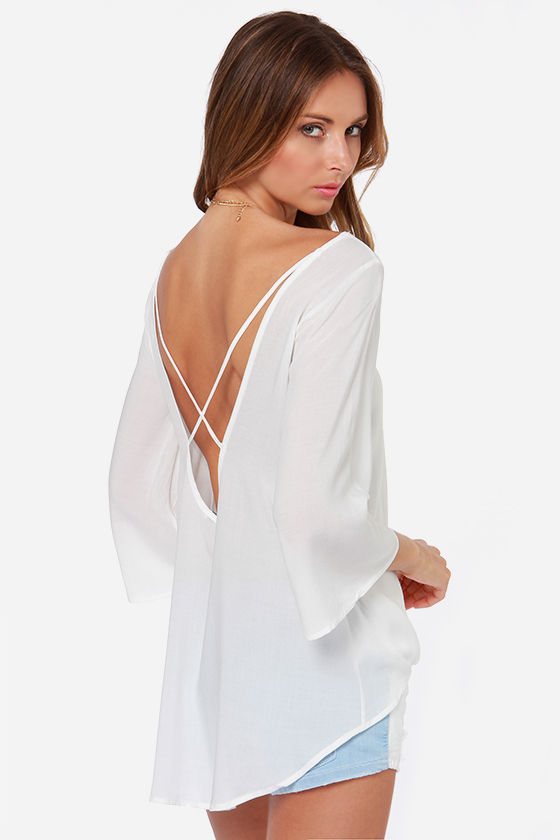 Cute Ivory Top - White Top - Ivory Blouse - $31.00 - Lulus