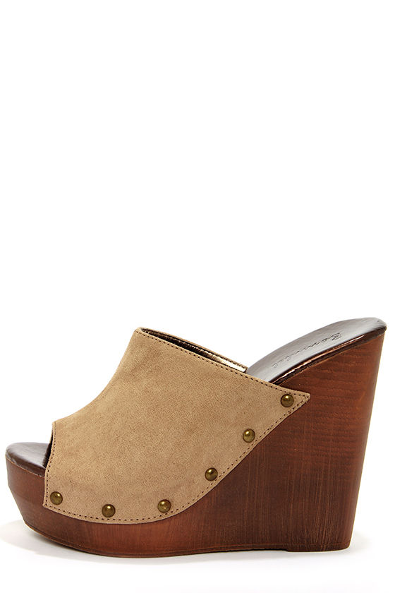 Cute Beige Clogs - Platform Clogs - Slide-In Shoes - $34.00 - Lulus