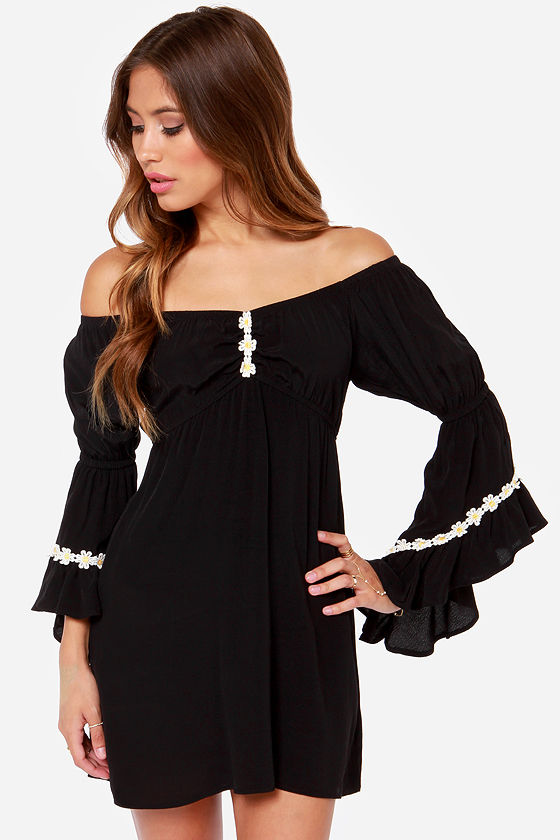 black hippie dress