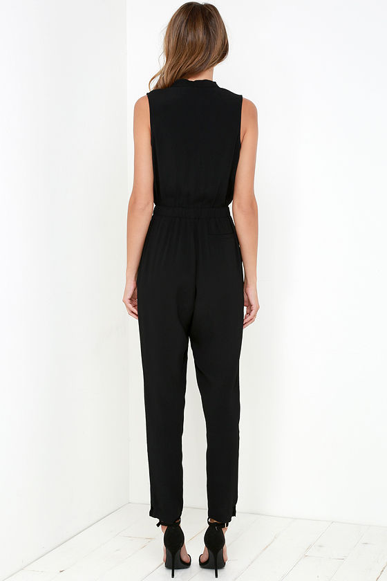 Stylish Black Jumpsuit Sleeveless Jumpsuit Black Romper 54.00