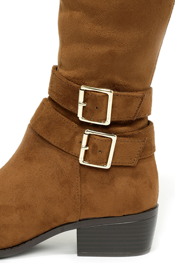 over the knee flat tan boots