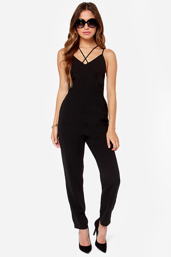 Cute Black Jumpsuit - Strappy Jumpsuit - Backless Jumpsuit - $49.00 - Lulus