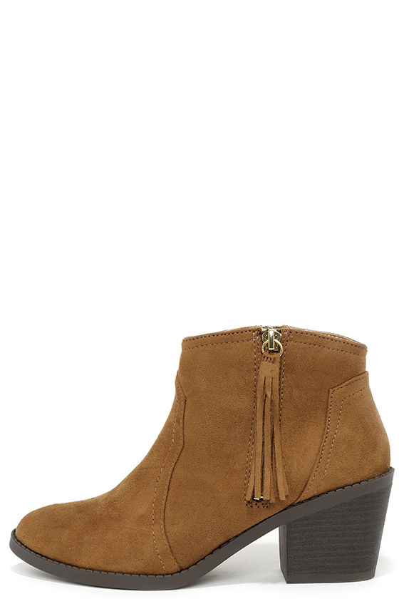 cute tan booties
