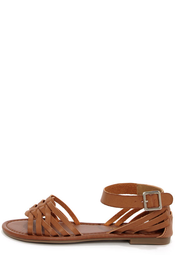 huarache sandals with ankle strap