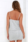 silver sequin two piece