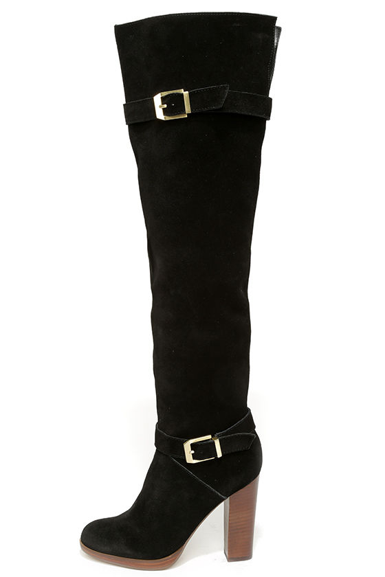 Cute Black Boots - Over the Knee Boots - OTK Boots - $159.00