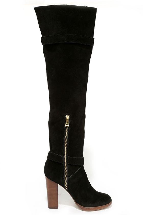 Cute Black Boots - Over the Knee Boots - OTK Boots - $159.00
