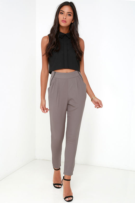 Chic Taupe Pants - Trouser Pants - Relaxed Trousers - $39.00 - Lulus