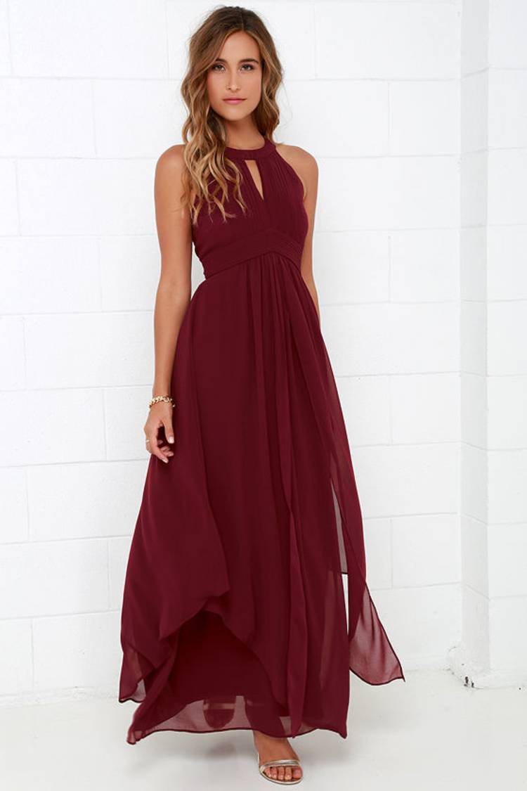 Beautiful Wine Red Maxi Dress - Homecoming Dress - Prom Dress - $88.00 -  Lulus