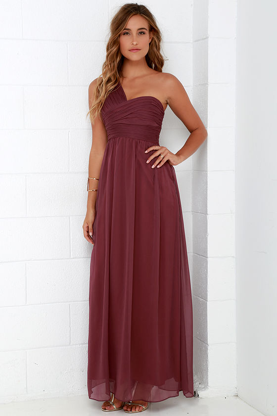 burgundy chiffon maxi dress