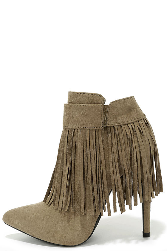 grey taupe booties