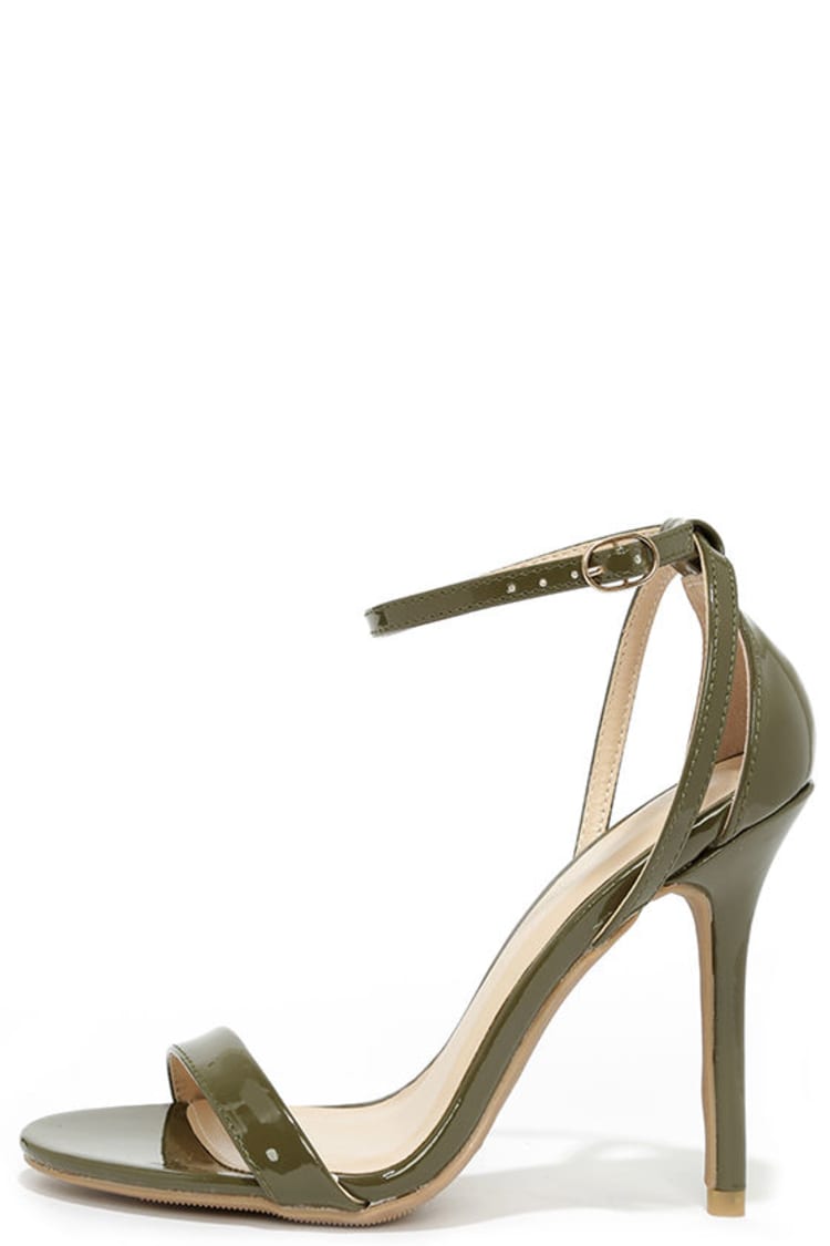 paars Memo stijfheid Cute Olive Heels - Ankle Strap Heels - Dress Sandals - 22.00 - Lulus