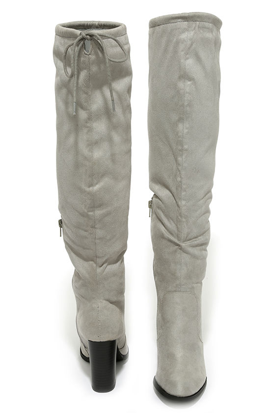 womens light gray boots