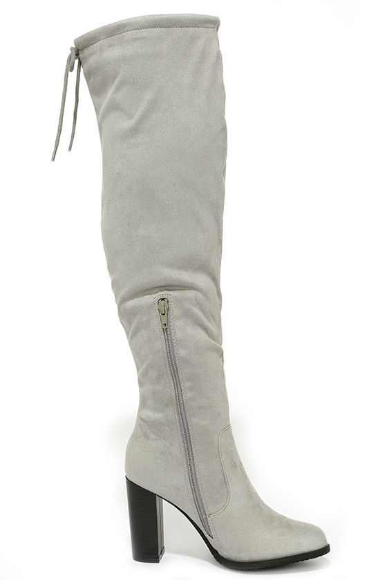 womens light gray boots