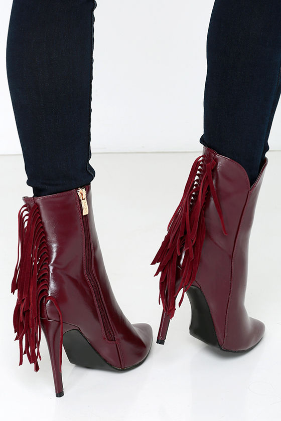 black booties red laces