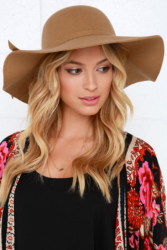 Tan Hat - Wool Hat - Floppy Hat - $27.00 - Lulus