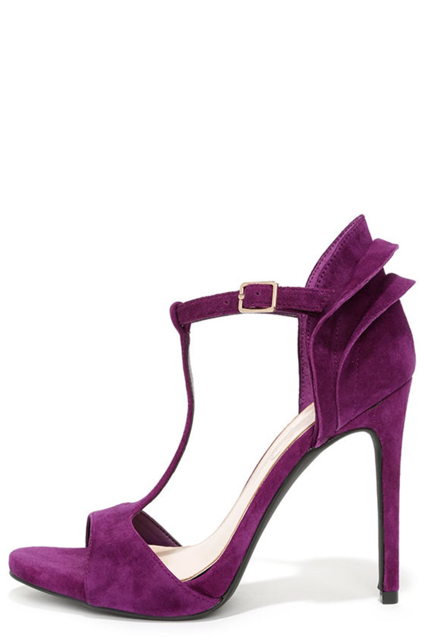 Jessica Simpson Rayanna Purple Heels T Strap Heels 95 00 Lulus