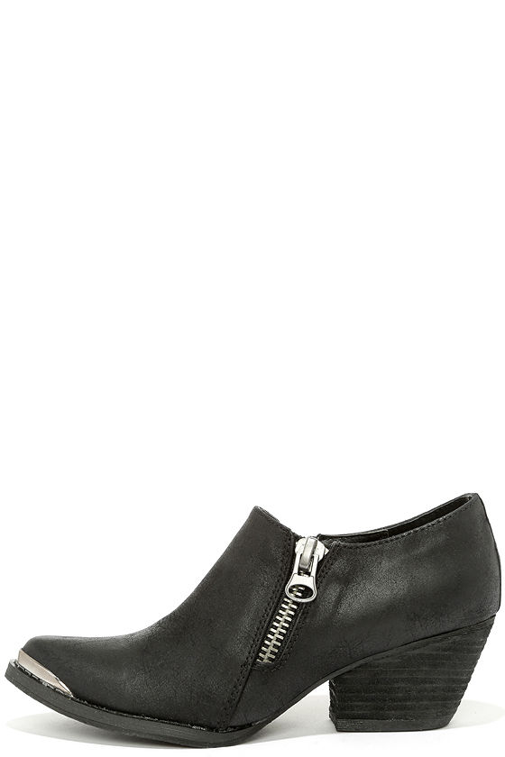 Very Volatile Ralla Black Pointed Ankle Boots