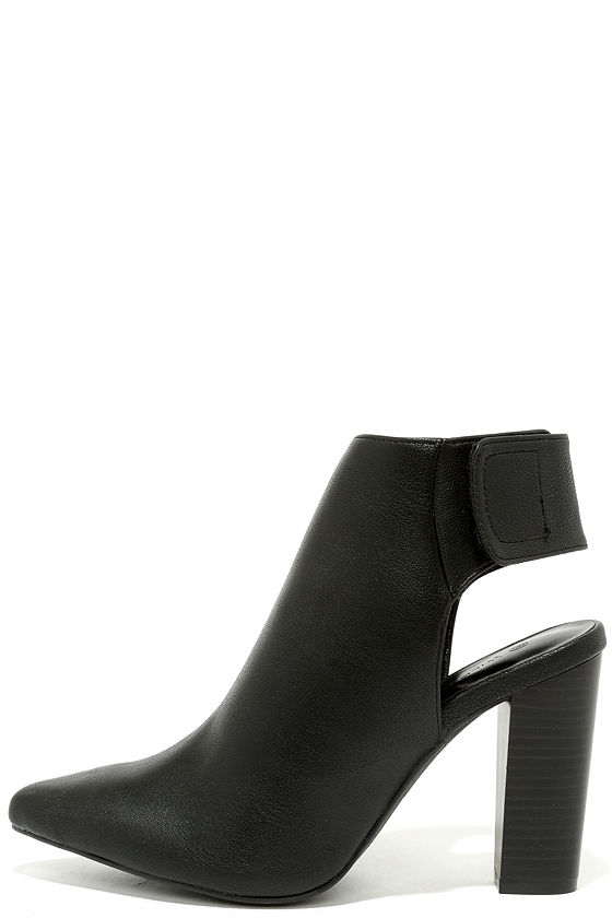 open heel ankle boots