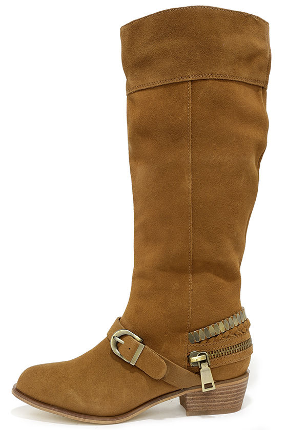 over the knee camel suede boots