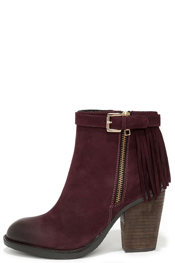 steve madden maroon booties