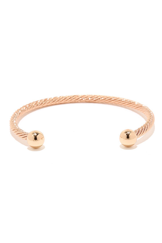 Pretty Rose Gold Bracelet Clutch Bracelet 14.00 Lulus