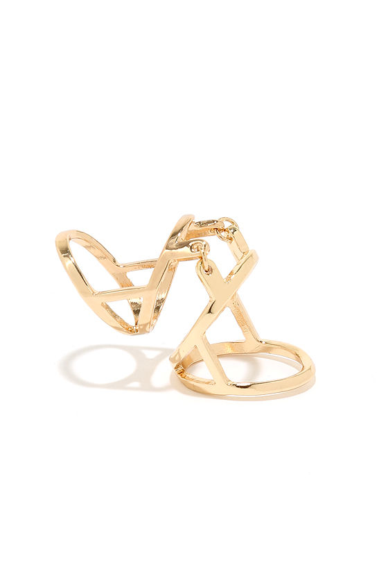 Cool Gold Cage Ring - Hinged Ring - Bendable Cage Ring - $12.00