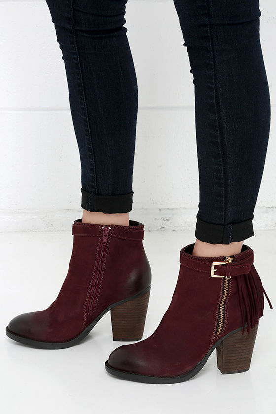 steve madden burgundy booties