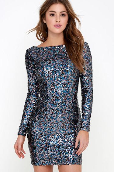 Dress the Population Lola - Blue Sequin Dress - Bodycon Dress - Long Sleeve Dress - $198.00 - Lulus Dress the Population Lola - Blue Sequin Dress - Bodycon Dress - Long Sleeve Dress - $198.00 - Lulus