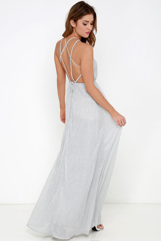 silver dress lulus
