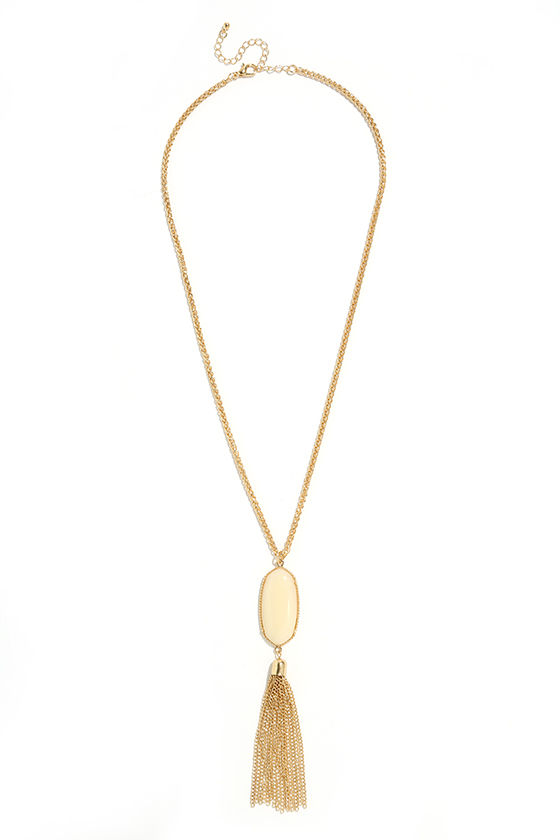 A Bit Embellished Gold and Cream Necklace 2