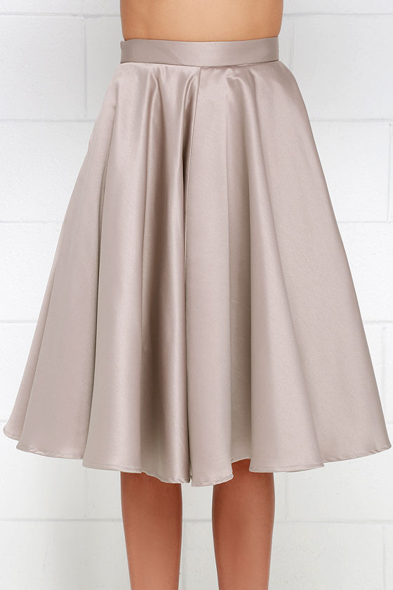 Cecile Taupe Fur Skirt