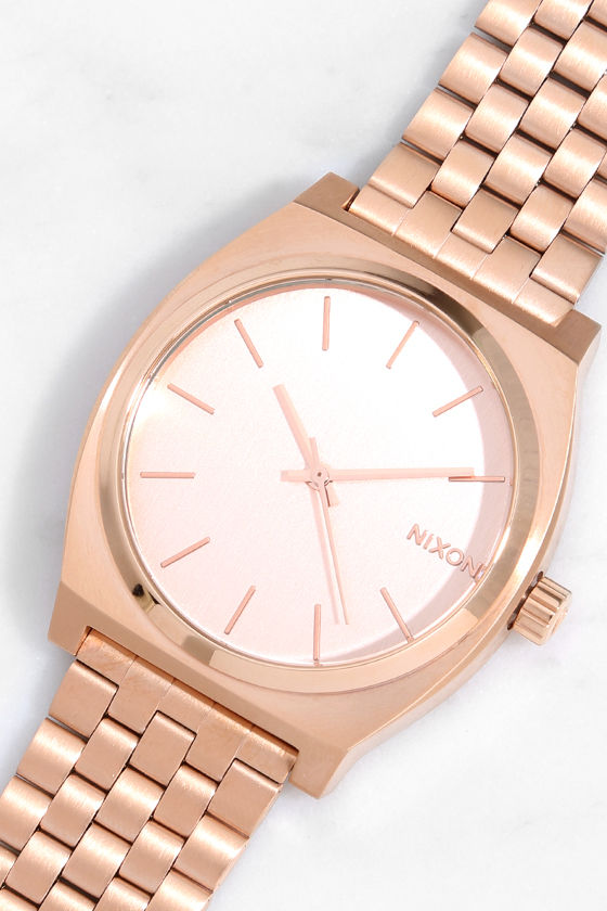 Nixon Time Teller Rose Gold Watch