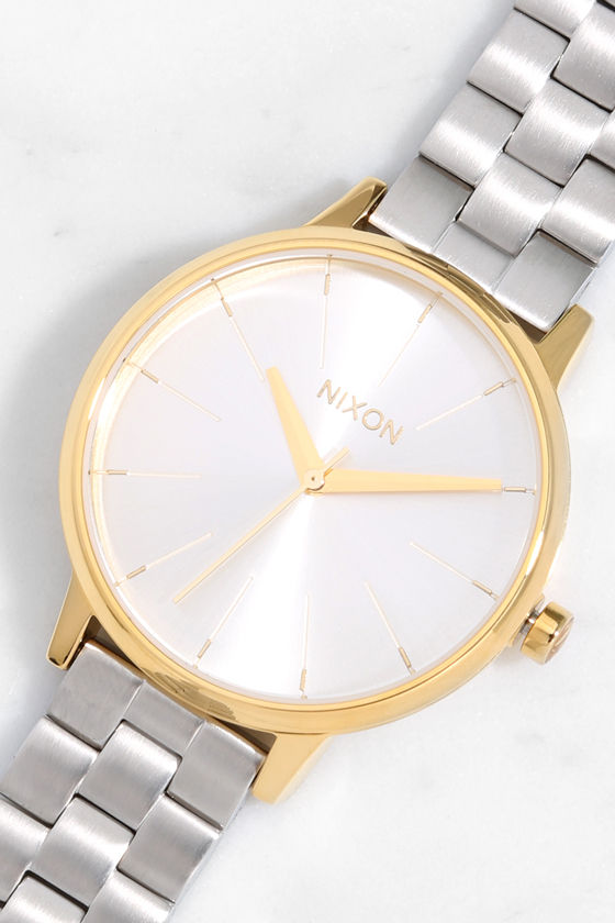 Nixon Kensington Gold and Silver Watch 1