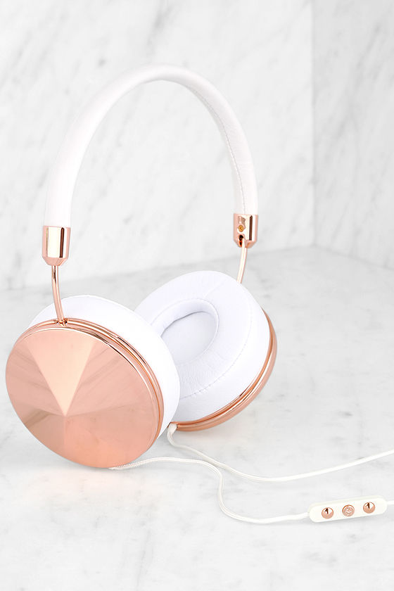 Frends with Benefits Taylor Rose Gold and White Headphones 2